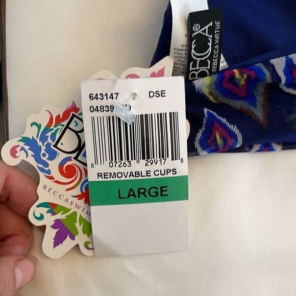 BECCA SWIM BIKINI HALTER TOP. NEW WITH TAGS. - Picture 3 of 7